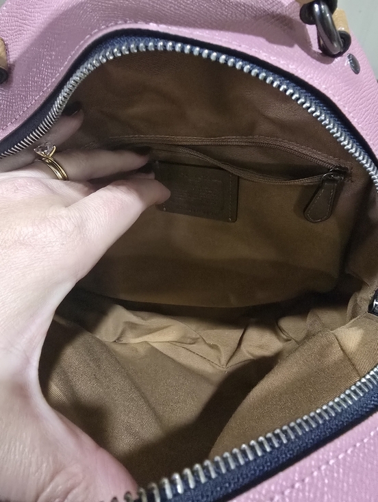 Coach Jordyn Colorblock Backpack Chalk White & Pink Leather MSRP$348 main image 7